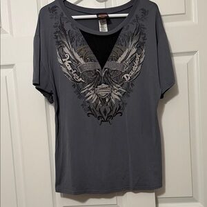Harley-Davidson Gray Short Sleeve Tee with Graphic Size XL